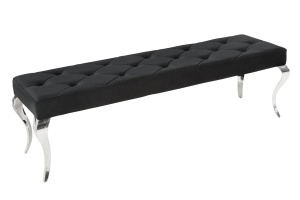 BANCHETA BAROCK ARGINTIU/NEGRU DESIGN MODERN