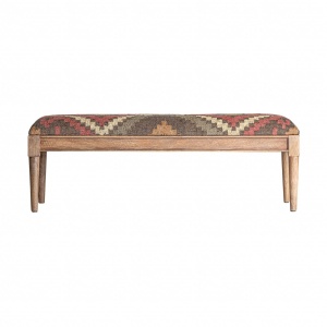 BANCUTA REF. 29562, DIN LEMN MASIV SI IUTA, STIL VINTAGE, VIC