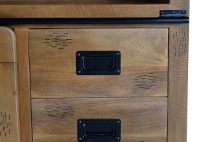 BIBLIOTECA/VITRINA RETRO, 185CM, COD 1402, LEMN DE MANGO, ARTIM GROUP SELECTION - Img 6