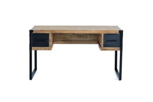 BIROU 1204, MARO/NEGRU, DIN LEMN MASIV DE MANGO/METAL, STIL INDUSTRIAL G&C - Img 4