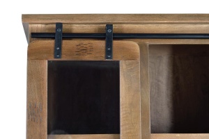 BUFET KIRA 200CM, MARO/NEGRU, DIN LEMN DE MANGO/METAL, GINER Y COLOMER - Img 3
