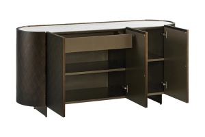 BUFET LIVING 150CM, REFLECTION, BRONZ/NEGRU, DIN LEMN MASIV SI CERAMICA, DESIGN 3D, ARTIM GROUP SELECTION - Img 3