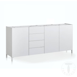 BUFET LIVING 174CM, EDDY, COD 4934, STIL MODERN, REALIZATA PANOURI LAMINATE, EFECT MARMURA