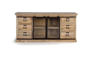 BUFET LIVING, ARTIM 1327, DIN LEMN DE MANGO SI METAL, DESIGN INDUSTRIAL, ARTIM GROUP SELECTION