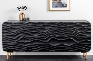 BUFET LIVING, LAGOON 160CM, DIN LEMN MASIV MANGO, NEGRU, ARTIM GROUP SELECTION