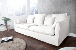 CANAPEA ALBA HEAVEN 22689 - DESIGN CANAPEA HEAVEN 22689 CU 3 LOCURI, CULOARE NATURALA STIL MODERNMODERN