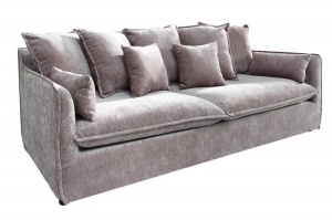 CANAPEA CONFORTABILA 3 LOCURI, DIN TEXTIL FOARTE FIN, CATIFEA TAUPE, DESIGN MODERN, ARTIM GROUP SELECTION - Img 5