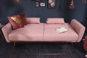 CANAPEA EXTENSIBILA 210CM, ROZ PUDRA, STIL RETRO, ARTIM GROUP SELECTION - Img 3