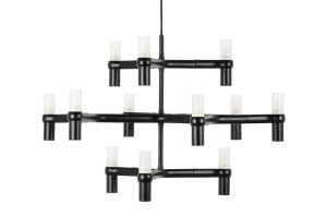 CANDELABRU CU LED-URI ATOMIC, NEGRU, DIN METAL, STIL MODERN, B2