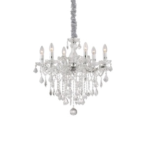 CANDELABRU FLORIAN SP6, CROM, DIN STICLA, STIL CLASIC