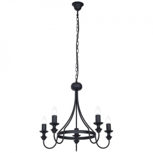Candelabru MALTA 802F_1, din metal, negru, stil Vintage, ALDEX