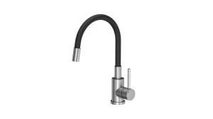 CHIUVETA BUCATARIE REA LUKE 90, CU BATERIE, NICHEL PERIAT, DIN INOX, CALITATE SUPERIOARA - Img 5