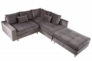 COLTAR 220CM, CATIFEA GRI ARGINTIU CU TABURET, MODEL DEOSEBIT, ARTIM GROUP SELECTION - Img 6