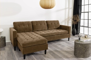 COLTAR 3 LOCURI, STOCKHOLM 220CM, STANGA/DREAPTA, CATIFEA RAIAT MARO DESCHIS, ARTIM GROUP SELECTION