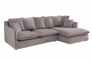 COLTAR CONFORTABIL DIN CATIFEA SI LEMN MASIV, 255CM, CULOARE TAUPE, ARTIM GROUP SELECTION - Img 6