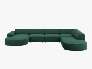 COLTAR JODIE, DREAPTA, 7 LOCURI, 364 CM, DIVERSE CULORI SI MATERIALE, DESIGN DEOSEBIT - Img 13