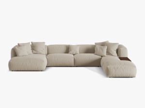 COLTAR MARTINA DREAPTA, 4+ LOCURI, 406 CM, DIVERSE CULORI SI MATERIALE, DESIGN DEOSEBIT - Img 2