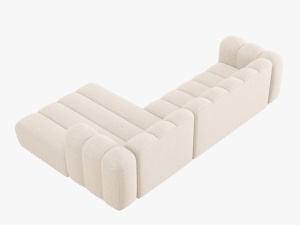 COLTAR MODULAR LUPIN, DREAPTA, 4 LOCURI, 288 CM, BEJ DESCHIS 23, TAPITERIE CHENILLE, DESIGN DEOSEBIT - Img 5