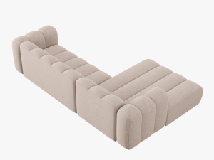 COLTAR MODULAR LUPIN, STANGA, 4 LOCURI, 288 CM, BEJ 30, TAPITERIE CHENILLE, DESIGN DEOSEBIT - Img 5