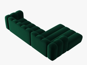 COLTAR MODULAR LUPIN, STANGA, 4 LOCURI, 288 CM, VERDE SMARALD 7, TAPITERIE DIN CATIFEA, DESIGN DEOSEBIT - Img 4