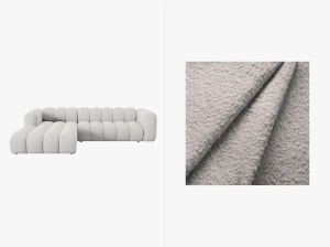 COLTAR MODULAR LUPIN, STANGA/DREAPTA, 4 LOCURI, 288 CM, DIVERSE NUANTE, TAPITERIE BOUCLE, DESIGN DEOSEBIT - Img 2