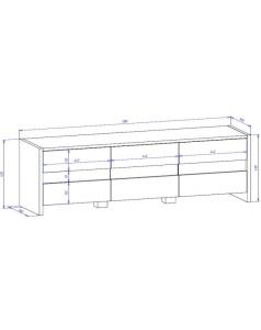 COMODA ALBA TV CU LED SI TELECOMANDA FOX - DESIGN MODERN - Img 3