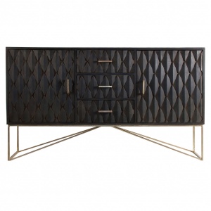 COMODA BARZY REF. 23390, DIN METAL, LEMN DE MANGO SI MDF, STIL VINTAGE, VIC
