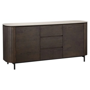 COMODA RITZ, 179 CM, BEJ/MARO, 8710, DIN MDF, CERAMICA SI FURNIR DE STEJAR, RICHMOND INTERIORS