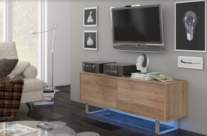 COMODA RTV STEJAR CU LED SI TELECOMANDA KING 1 - DESIGN MODERN