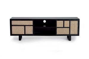 COMODA TV 1114, NEGRU, DIN LEMN DE MANGO, STIL VINTAGE G&C