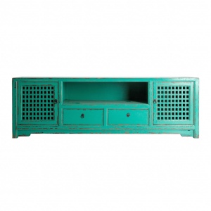 COMODA TV JINAN REF. 27017, DIN LEMN MASIV DE PIN RECICLAT, STIL VINTAGE, VIC
