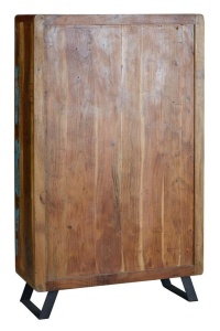 DULAP 140CM, MARO/MULTICOLOR, DIN LEMN RECICLAT SI METAL, GINER Y COLOMER - Img 8