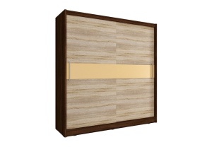 DULAP DORMITOR WIKI V 180 STEJAR SONOMA + CIOCOLATIU DESIGN MODERN PSK