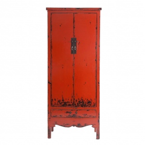 DULAP NALBARI REF. 22392, DIN LEMN MASIV DE PIN RECICLAT SI METAL, STIL VINTAGE, VIC