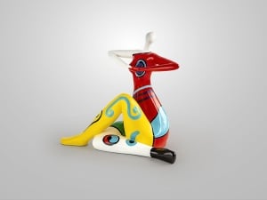 FIGURINA DECORATIVA FEMME, 51x58 CM, DIN RASINA, STIL MODERN - Img 3