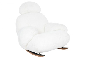 FOTOLIU BALANSOAR PLUSH FUR, ALB, DIN TEXTIL PLUSAT, STIL MODERN B2 - Img 2