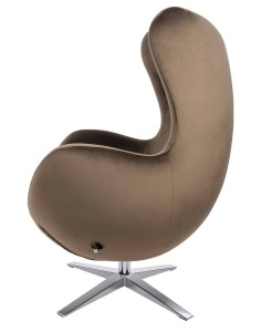 FOTOLIU CONFORTABIL EGG SZEROKI VELVET, MARO 81/CROM, DIN CATIFEA SI METAL, STIL MODERN B2 - Img 2