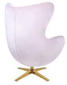 FOTOLIU CONFORTABIL EGG SZEROKI VELVET, ROZ DESCHIS 30/AURIU, DIN CATIFEA SI METAL, STIL MODERN B2 - Img 2