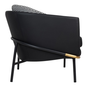 FOTOLIU CONFORTABIL GUBI, GRI/NEGRU/AURIU, DIN TEXTIL SI PIELE ECOLOGICA, STIL MODERN B2 - Img 2