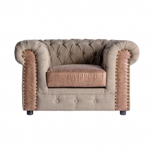 FOTOLIU CONFORTABIL LOCRI REF. 27131, DIN LEMN MASIV, TEXTIL SI POLIESTER, STIL CHESTERFIELD, VIC