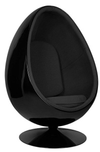 FOTOLIU EXCLUSIVIST OVALIA, NEGRU/NEGRU, DIN FIBRA DE STICLA, STIL MODERN