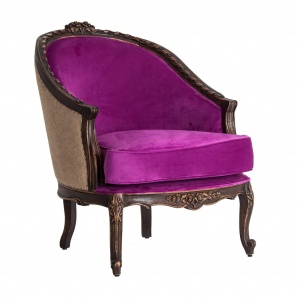 FOTOLIU FUCSIA JOHVI REF. 27315, DIN LEMN MASIV SI CATIFEA, STIL CLASIC, VIC