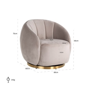 FOTOLIU ROTATIV JAGO, S4530, QUARTZ KAKI 903, CONFECTIONAT DIN METAL, SPUMA, LEMN SI 100% POLIESTER TEDDY, STIL MODERN - Img 5