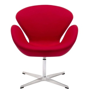 FOTOLIU SWAN WOOL PREMIUM, ROSU/CROM, TAPITERIE DIN CASMIR, STIL MODERN - Img 2