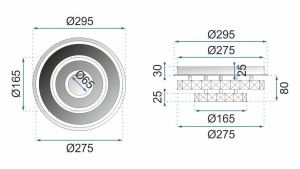 Lampă de tavan din cristal Plafond LED 20W rotund APP412-C - Img 4