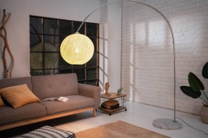 LAMPADAR COCOONING 205CM DIN CANEPA SI METAL COD 40685