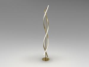 LAMPADAR DIDO, 155 CM, AURIU/OPAL, DIN METAL SI SILICON, STIL MODERN - Img 3