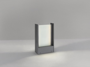 LAMPADAR EXTERIOR MATIA, 30 CM, GRI INCHIS/OPAL, DIN ALUMINIU SI STICLA, STIL MODERN - Img 2