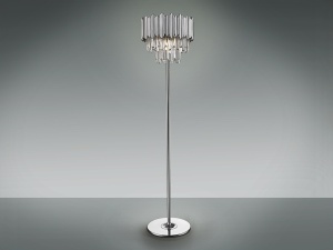 LAMPADAR TIARA, 159 CM, CROM/TRANSPARENT, DIN METAL, ABS SI STICLA, STIL MODERN - Img 3