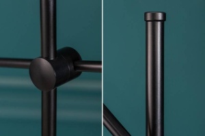 LAMPADAR, VARIATION, COD 40776, METAL NEGRU/AURIU, ASPECT MODERN - Img 4